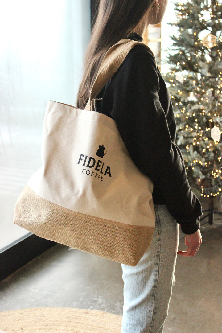 Fidela Tote Bag - Brown/Cream